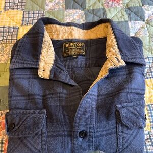 Burton Men's Navy Plaid Shirt Jacket